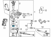 OEM 2016 GMC Sierra 3500 HD Pitman Shaft Lower Seal Diagram - 23119940