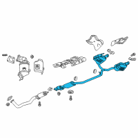 OEM 2017 GMC Acadia Muffler W/Tailpipe Diagram - 84201715