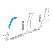 OEM Chevrolet Silverado 1500 HD Weatherstrip Pillar Trim Diagram - 15262941