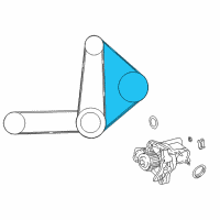 OEM 2001 Toyota Solara AC Belt Diagram - 90080-91122-83