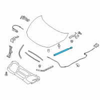 OEM 2015 Nissan Murano Stay Assy-Hood, LH Diagram - 65471-5AA0A