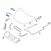 OEM 2018 Nissan Murano Bell Crank-Hood Lock Diagram - 65603-9UA0B