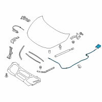 OEM 2017 Nissan Murano Cable Assembly-Hood Lock Control Diagram - 65621-5AA0A