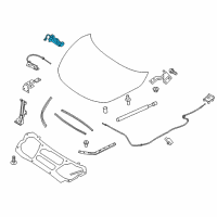 OEM 2021 Nissan Murano Male Hood Lock Diagram - 65601-3JA1A