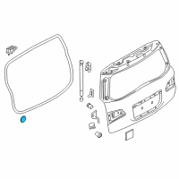 OEM Nissan Kicks Protector-Trunk Lid Lock Diagram - 60895-1M100