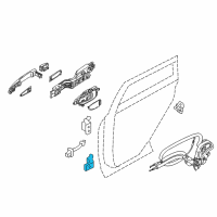 OEM 2012 Nissan Murano Hinge Assy-Rear Door Diagram - 82421-4P00A