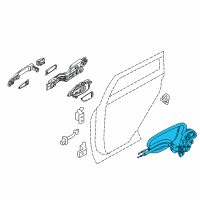 OEM 2009 Nissan Murano Rear Door Lock Actuator Motor, Left Diagram - 82501-1AA0A