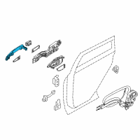 OEM 2011 Nissan Murano Right Handle, Outside Diagram - 80640-1AA0A