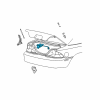 OEM 1998 Ford Mustang Latch Diagram - F8ZZ-6343200-AA