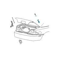 OEM 1999 Ford Mustang Lock Cylinder Diagram - XR3Z-6343262-BA