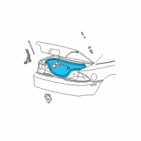 OEM 1999 Ford Mustang Weatherstrip Diagram - XR3Z-6343720-AA