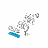 OEM 2003 Acura TL Pad & Frame, Rear Seat Cushion Diagram - 82132-S0K-A61