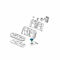 OEM 2001 Acura TL Cup Holder, Rear Armrest (Light Fern Green) Diagram - 82187-S84-A11ZD