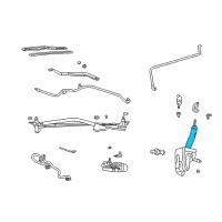 OEM 2001 Oldsmobile Aurora Hose Asm-Windshield Washer Solvent Container Diagram - 25708842