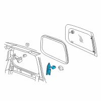 OEM 2007 Buick Terraza Latch Asm-Body Side Rear Window Diagram - 15218662