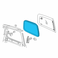 OEM 2006 Saturn Relay Weatherstrip Asm-Body Side Rear Window Diagram - 10353838