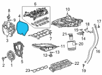 OEM GMC Acadia Upper Timing Cover Seal Diagram - 55502355