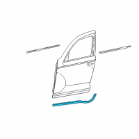 OEM 2001 Chrysler PT Cruiser WEATHERSTRIP-SILL Front Secondary Diagram - 4724768AC