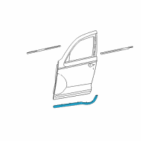 OEM 2009 Chrysler PT Cruiser Strip-Door Lower Secondary Diagram - 5152095AA