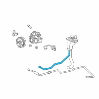 OEM 2002 Lincoln LS Upper Return Hose Diagram - XW4Z-3A713-AC