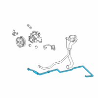 OEM 2002 Lincoln LS Pressure Hose Diagram - 1W4Z-3A719-BA