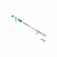 OEM 2011 Hyundai Elantra Boot Kit-Front Axle Differential Side LH Diagram - 49543-2L101