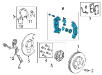 OEM GMC Yukon XL CALIPER ASM-FRT BRK (W/O BRK PADS & BRKT) Diagram - 13536580