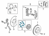 OEM 2022 Cadillac Escalade ESV Wheel Stud Diagram - 12451949