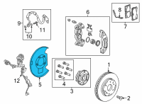 OEM 2022 Cadillac Escalade ESV Splash Shield Diagram - 23363947
