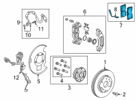 OEM Chevrolet Silverado 1500 LD PAD KIT-FRT DISC BRK Diagram - 84847749