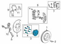 OEM 2021 Cadillac Escalade ESV Front Hub Diagram - 13536045