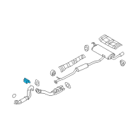OEM 2010 Nissan Sentra Mounting-Exhaust, Rubber Diagram - 20651-JG30A