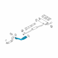OEM 2013 Nissan Rogue Exhaust Tube Assembly, Front W/Catalyst Diagram - 20018-CZ30A