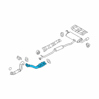 OEM Nissan Rogue Select Exhaust Tube Assembly, Front W/Catalyst Diagram - 20018-CZ30A