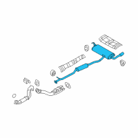 OEM Nissan Rogue Exhaust, Main Muffler Assembly Diagram - B0100-1A35B