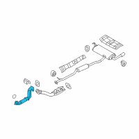 OEM 2014 Nissan Rogue Select Exhaust Tube Front Diagram - 20010-JM10B