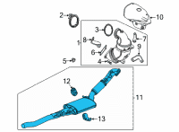 OEM 2021 Chevrolet Trailblazer Muffler & Pipe Assembly Diagram - 60004749