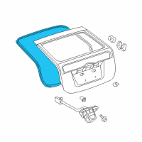 OEM 2005 Toyota Prius Lift Gate Weatherstrip Diagram - 67881-47012