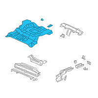 OEM Honda Civic Panel Set, RR. Floor Diagram - 04655-S5T-A02ZZ