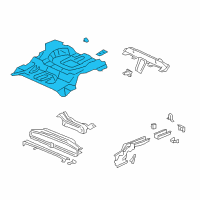 OEM 2005 Honda Civic Panel Set, RR. Floor Diagram - 04655-S5T-A02ZZ