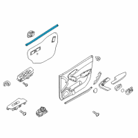 OEM 2012 Kia Forte WEATHERSTRIP-Front Door Belt Inside Diagram - 822311M001WK