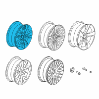 OEM BMW ActiveHybrid 5 Light Alloy Rim Ferricgrey Diagram - 36-11-6-854-559