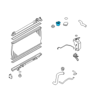 OEM 2010 Infiniti M45 Bracket-Radiator Mounting, Upper Diagram - 21542-EG000