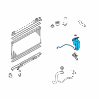 OEM 2009 Infiniti M35 Radiator Reservoir Tank Assembly Diagram - 21710-EJ70A