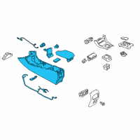 OEM 2019 Infiniti QX30 Box Assy-Console, Center Diagram - 96910-HW29C