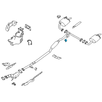 OEM Nissan Maxima Mounting-Exhaust, Rubber Diagram - 20651-JN01A