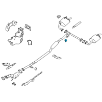 OEM 2020 Nissan Maxima Mounting-Exhaust, Rubber Diagram - 20651-JN01A