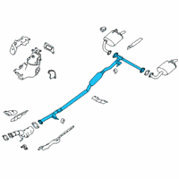 OEM 2019 Nissan Altima Exhaust Muffler Assembly Diagram - 20300-6CC0A