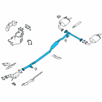 OEM 2021 Nissan Altima Exhaust Muffler Assembly Diagram - 20300-6CC0A