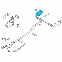 OEM 2019 Nissan Altima Exhaust Muffler Assembly Diagram - 20100-6CC1A